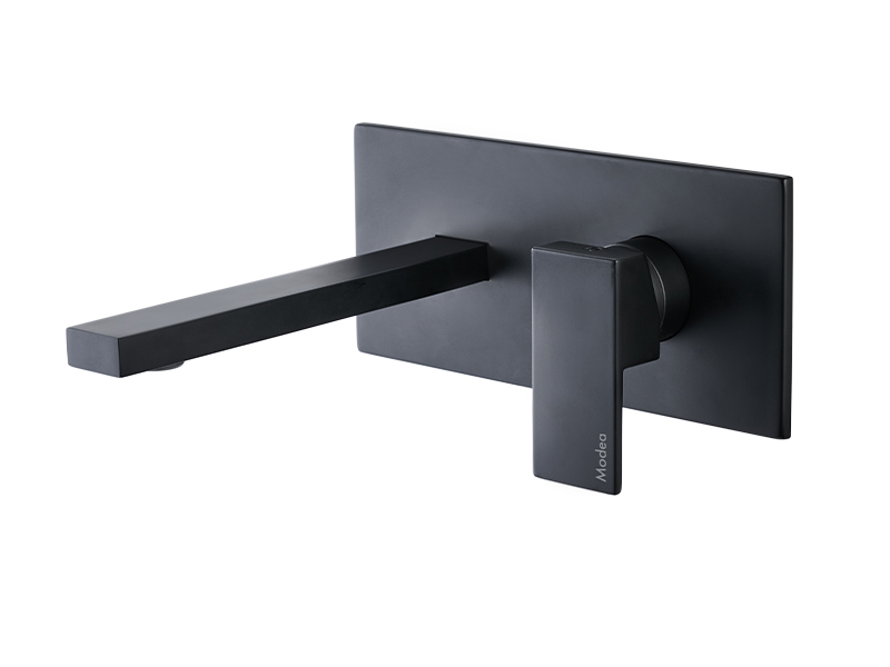 Εντοιχισμένη μπαταρία νιπτήρος Black matt Pietra 06560 - Modea