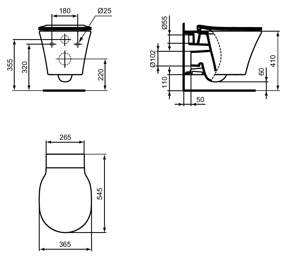 Λεκάνη κρεμαστή Ideal Standard Connect air - Image 2