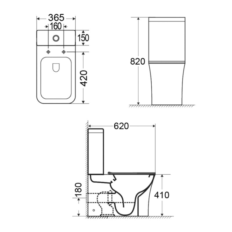 Σετ λεκάνη Bianco Ceramica NORMA/62 - Image 2