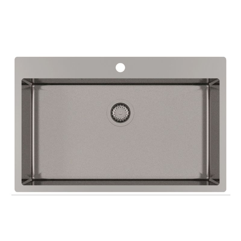 Νεροχύτης ανοξείδωτος Terra100M Graphite PVD 79x50 - Helika