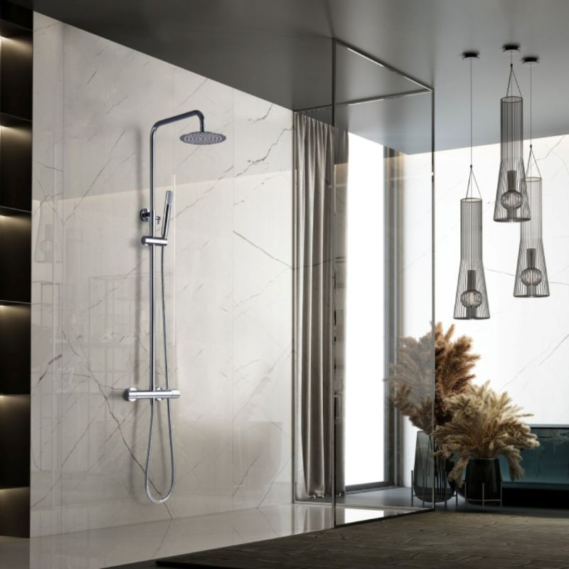 Στήλη ντουζ με μπαταρία θερμοστατική Imex Genova