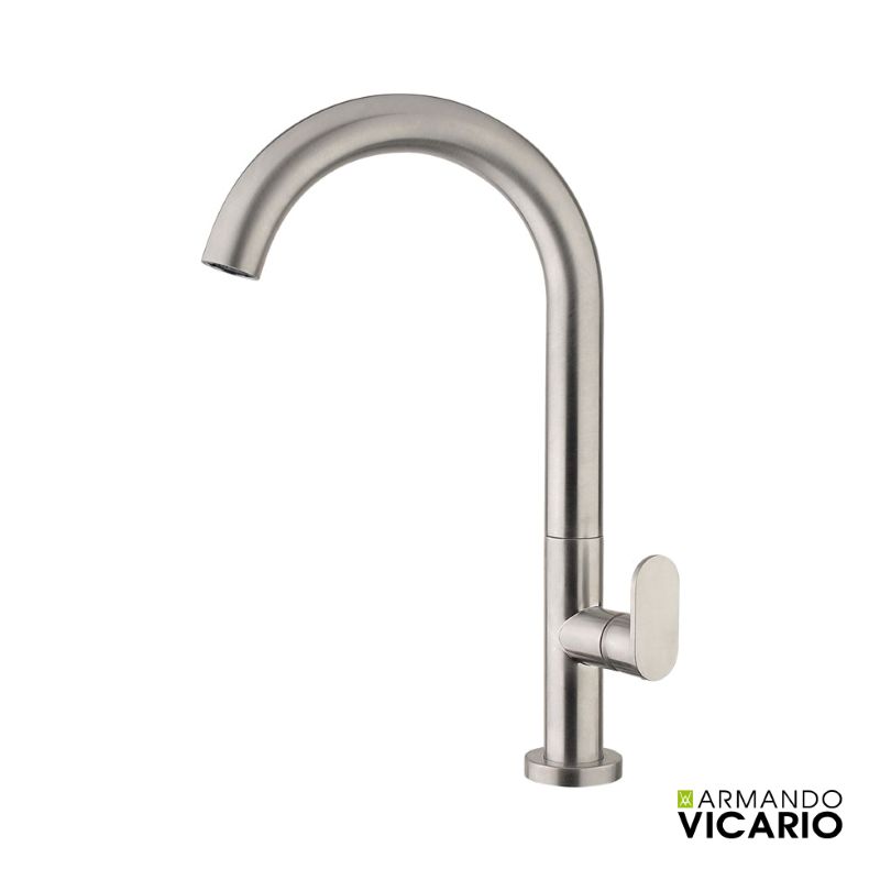 Μπαταρία νιπτήρος ψηλή Brushed inox Slim - Vicario