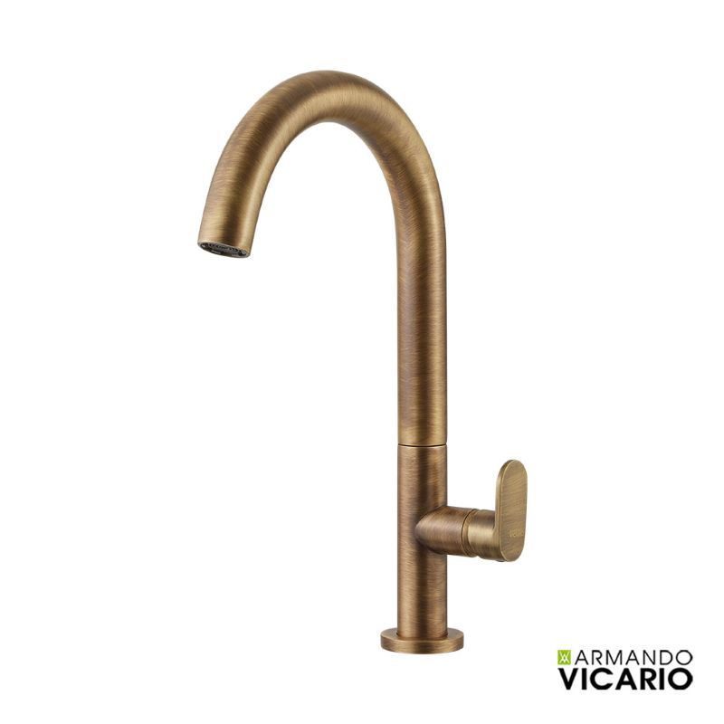 Μπαταρία νιπτήρος ψηλή Antique brass Slim - Vicario