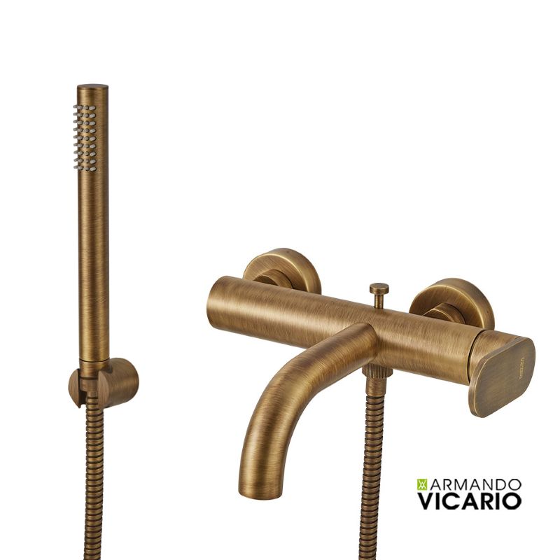 Μπαταρία λουτρού Antique brass Slim - Vicario