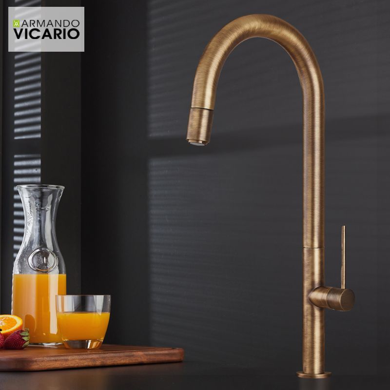 Μπαταρία κουζίνας Tozo Antique brass - Vicario