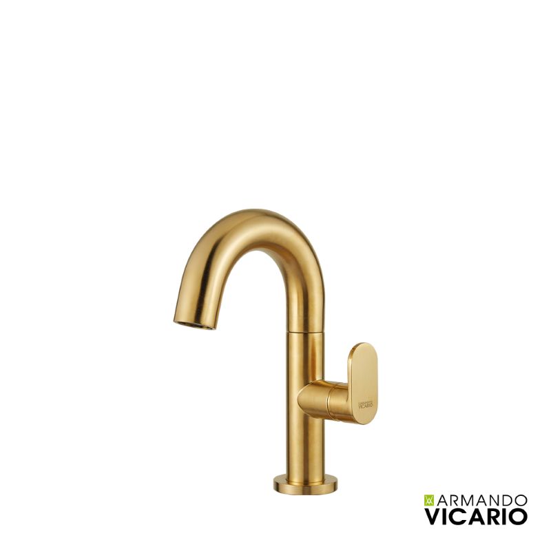 Μπαταρία νιπτήρος χαμηλή Brushed Gold Slim - Vicario