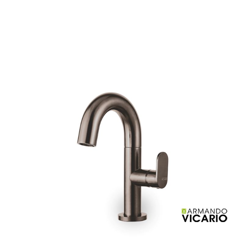 Μπαταρία νιπτήρος χαμηλή Black Brushed Slim - Vicario