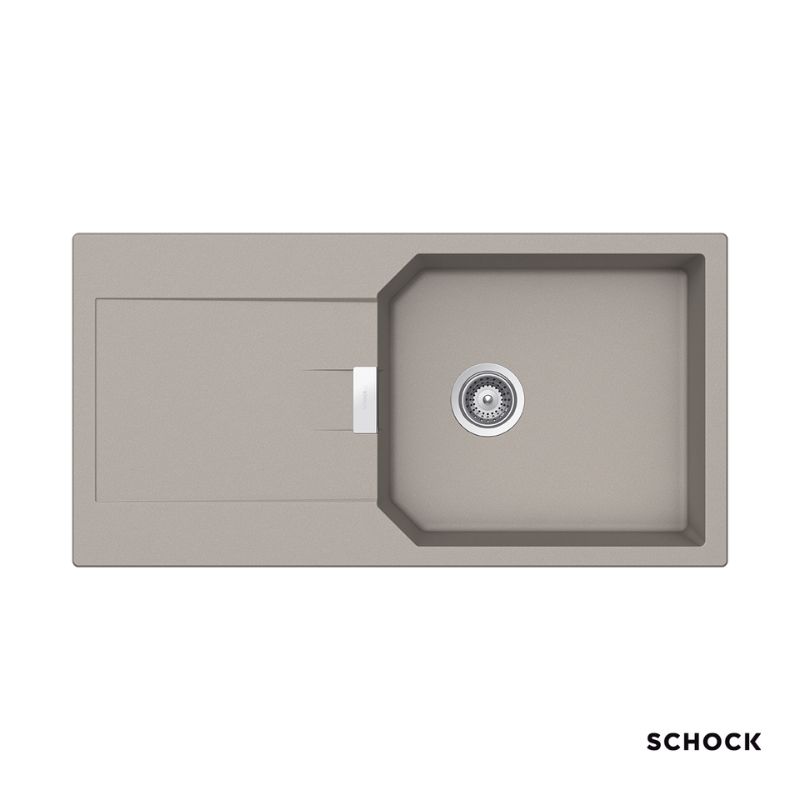Νεροχύτης γρανίτη Cristalite Concrete grey Manhattan 30100 100x51 - Schock