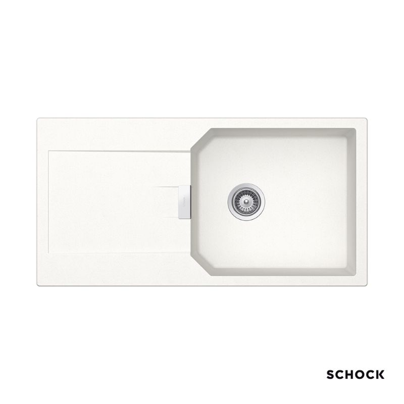 Νεροχύτης γρανίτη Cristalite Superwhite Manhattan 30100 100x51 - Schock
