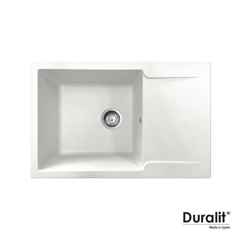 Νεροχύτης συνθετικός White 79x50 - Duralit