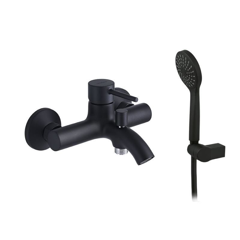 Μπαταρία λουτρού Black matt Etna Minimal 07012 - Modea