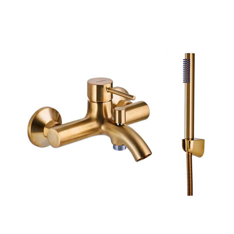 Μπαταρία λουτρού Brushed gold Etna Minimal 07012 - Modea