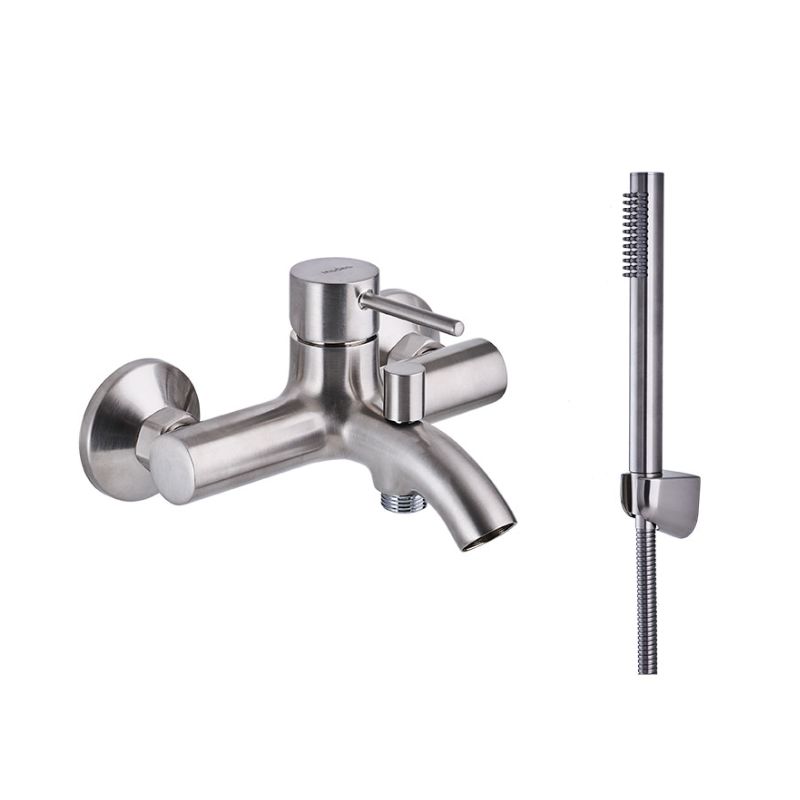 Μπαταρία λουτρού Brushed nickel Etna Minimal 07012 - Modea