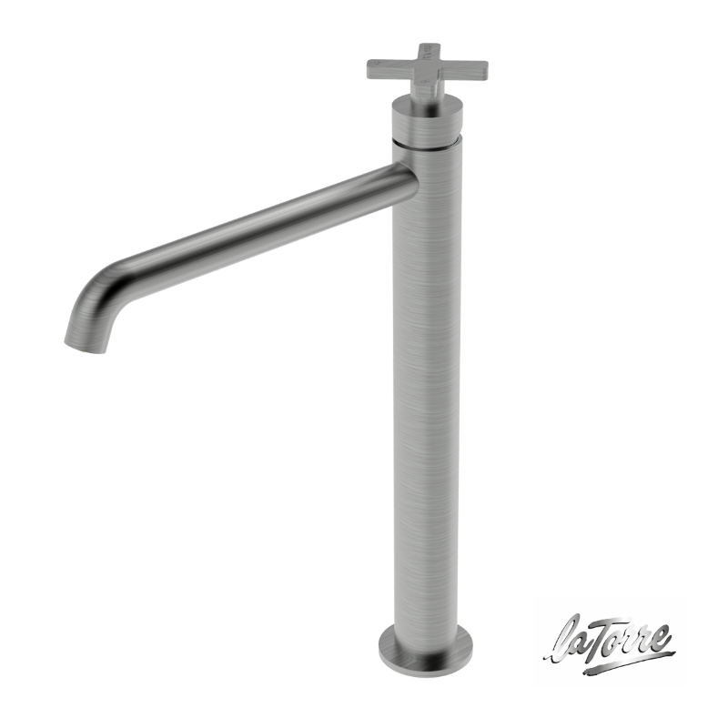 Μπαταρία νιπτήρος ψηλή Inox Elle cross - La Torre