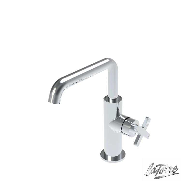 Μπαταρία νιπτήρος Chrome Elle cross - La Torre