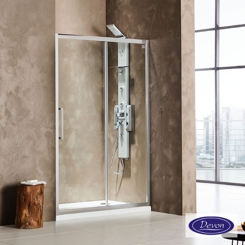 Συρόμενο κρύσταλλο Primus Plus 1+1 Chrome - Devon