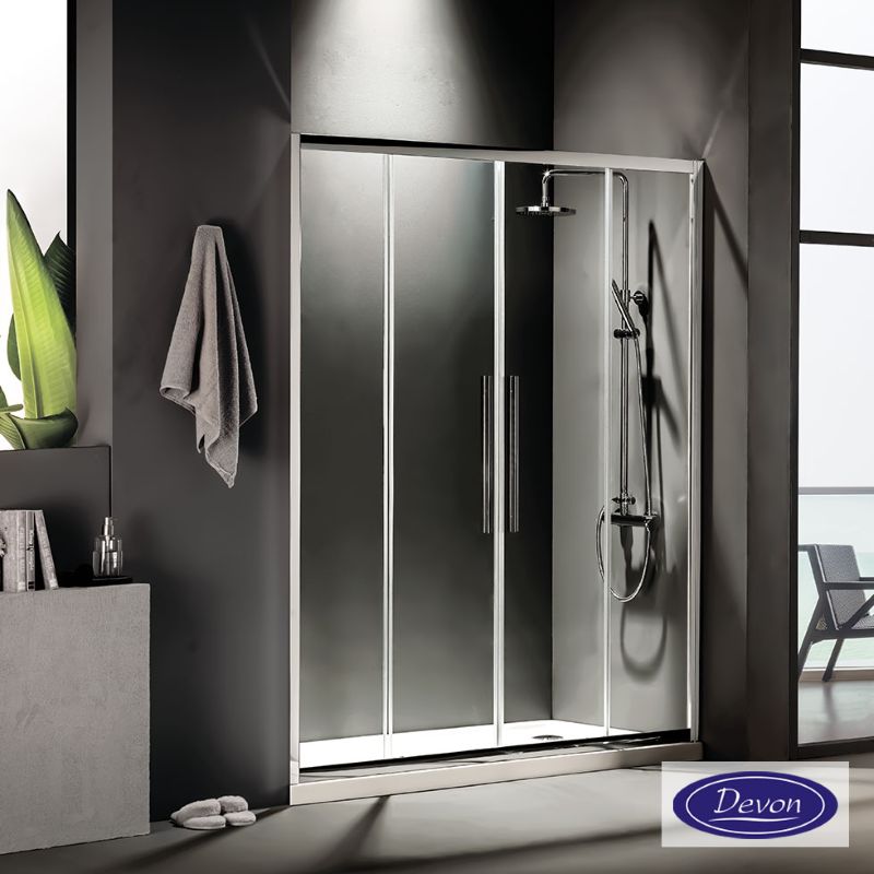 Συρόμενα κρύσταλλα Flow 2+2 Chrome - Devon