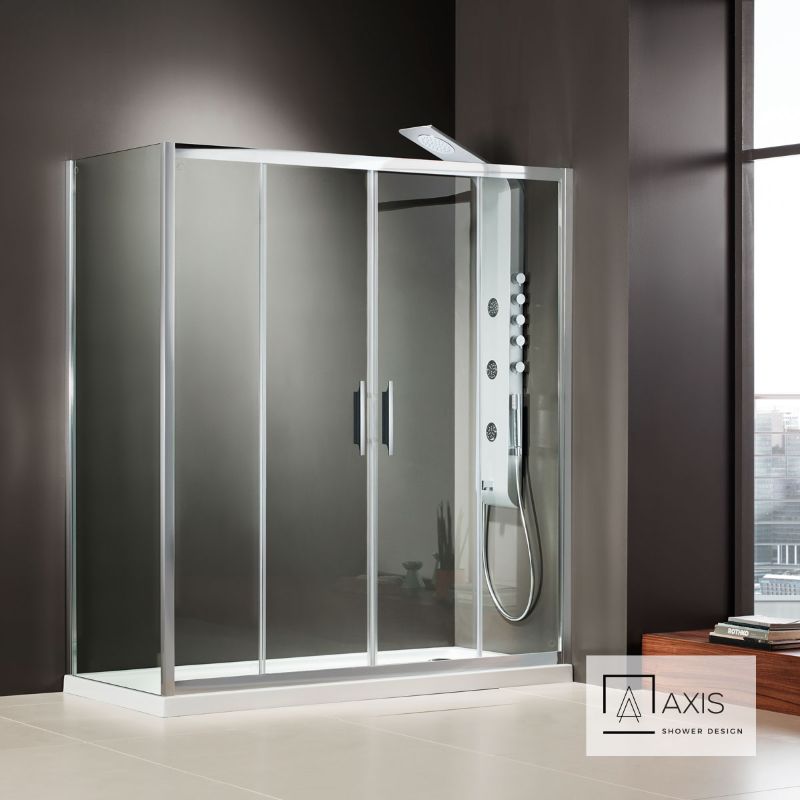 Συρόμενο κρύσταλλο 2+2 Chrome - Axis