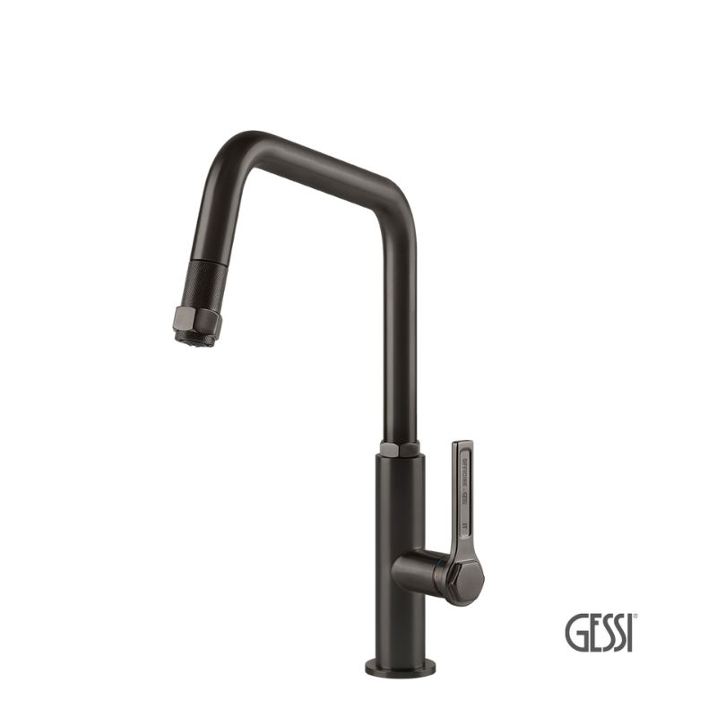 Μπαταρία κουζίνας Officine Brushed black PVD - Gessi