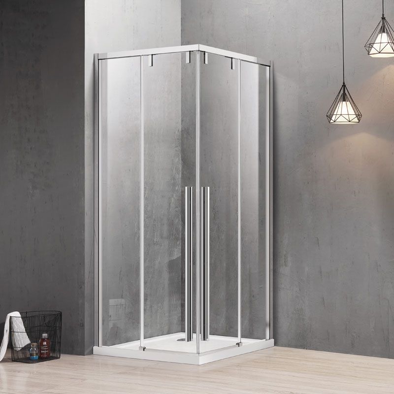 Συρόμενα κρύσταλλα γωνιακής εισόδου Santorini Chrome - Karag