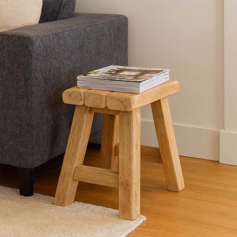Σκαμπό Tribeca ανακυκλωμένο ξύλο teak - Nextdeco