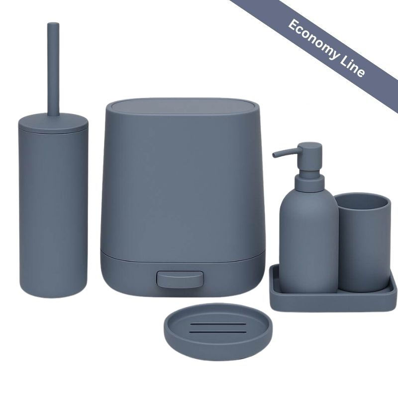 Σετ μπάνιου 6 τεμαχίων PVC grey