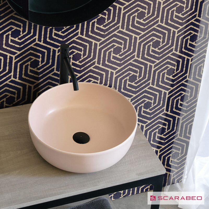 Νιπτήρας Glam Φ39 Antique pink matt - Scarabeo