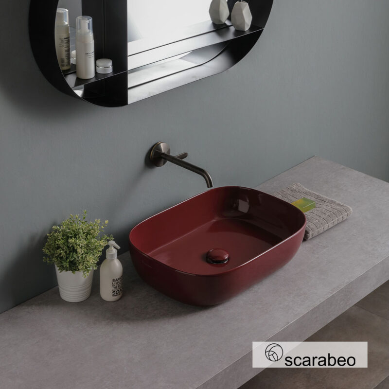 Νιπτήρας Glam 56x39 Cherry glossy - Scarabeo