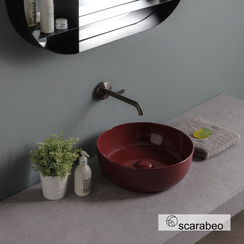 Νιπτήρας Glam Φ39 Cherry glossy - Scarabeo