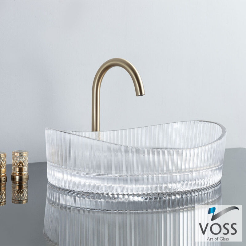Νιπτήρας γυάλινος Cavo Clear 50x37,5 - Voss