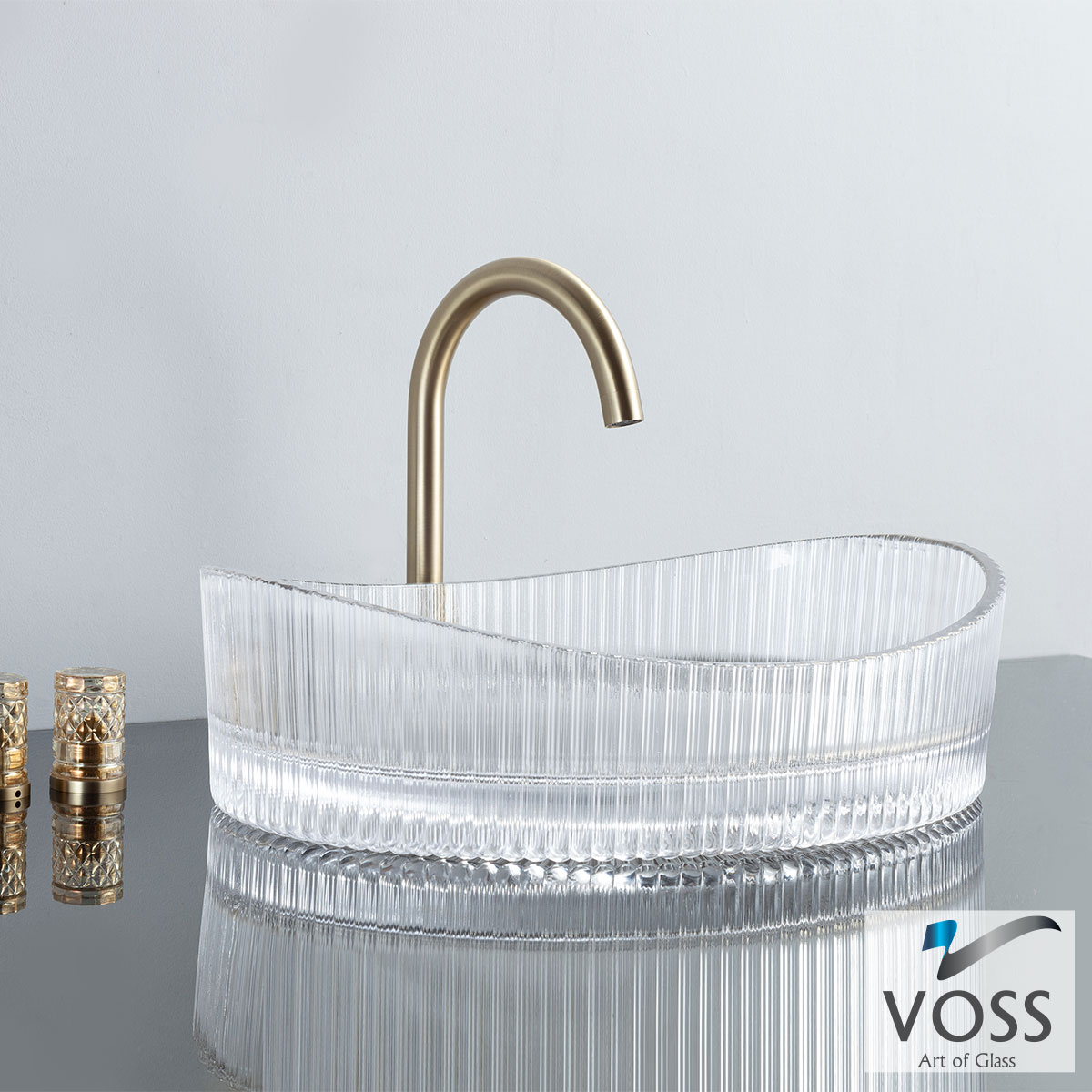 Νιπτήρας γυάλινος Cavo Clear 50x37,5 - Voss