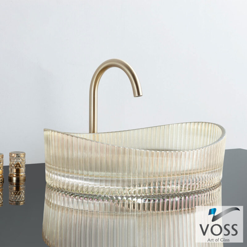 Νιπτήρας γυάλινος Cavo Gold 50x37,5 - Voss