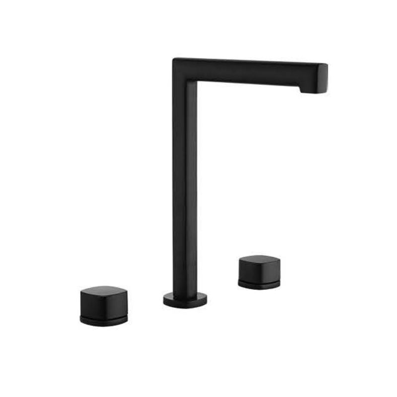 Μπαταρία νιπτήρος ψηλή 3 οπών Black matt Toscana - Imex