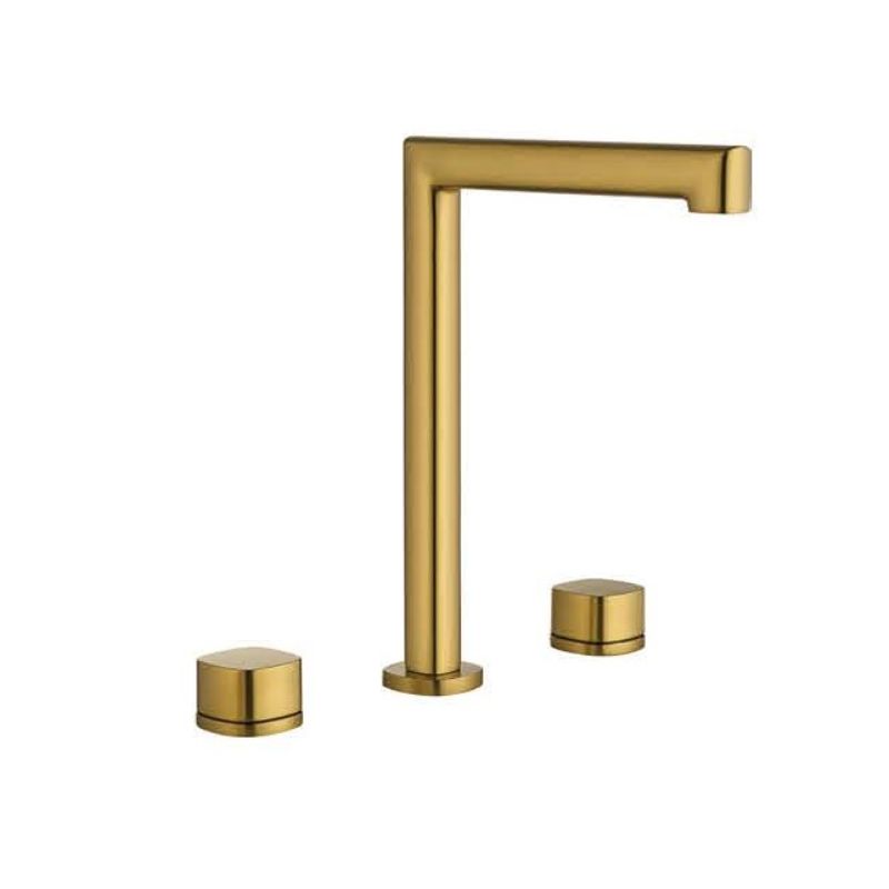 Μπαταρία νιπτήρος ψηλή 3 οπών Gold matt PVD Toscana - Imex