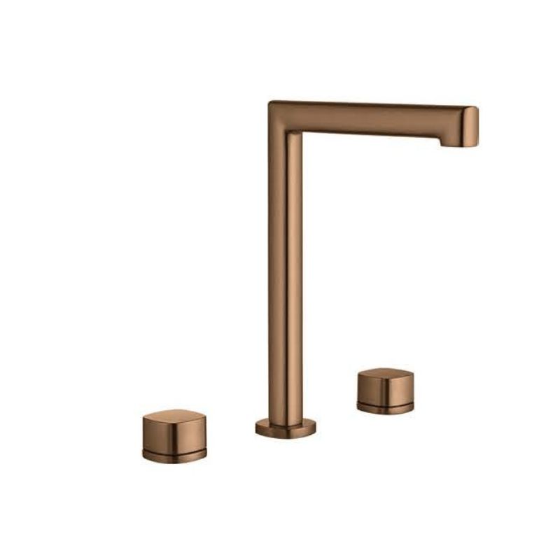 Μπαταρία νιπτήρος ψηλή 3 οπών Copper PVD Toscana - Imex