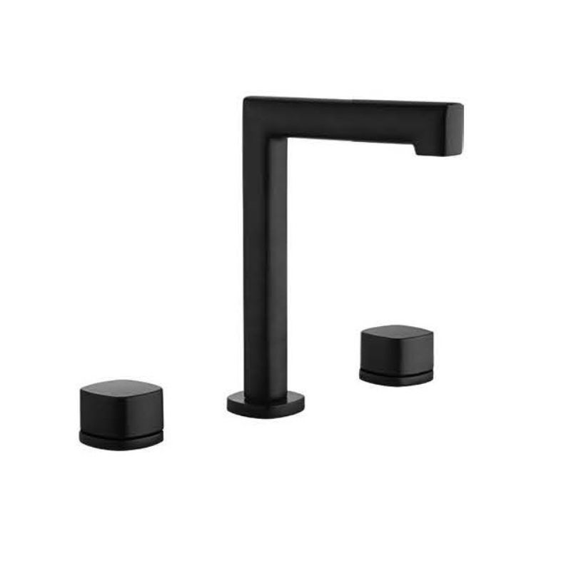 Μπαταρία νιπτήρος μεσαία 3 οπών Black matt Toscana - Imex