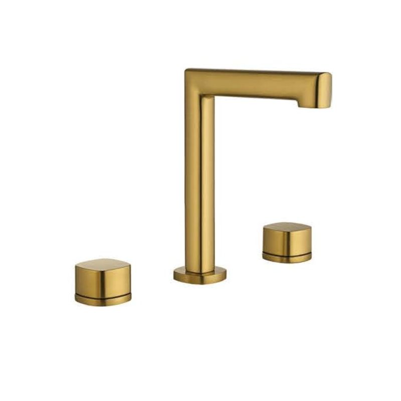 Μπαταρία νιπτήρος μεσαία 3 οπών Gold matt PVD Toscana - Imex