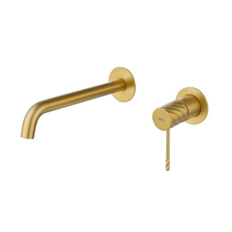 Εντοιχισμένη μπαταρία νιπτήρος Gold matt PVD Bless - Imex