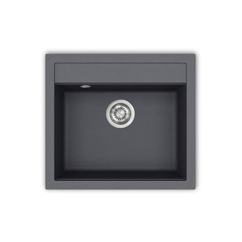 Νεροχύτης γρανίτη Graphite Quadro 56.5x51 - Helika