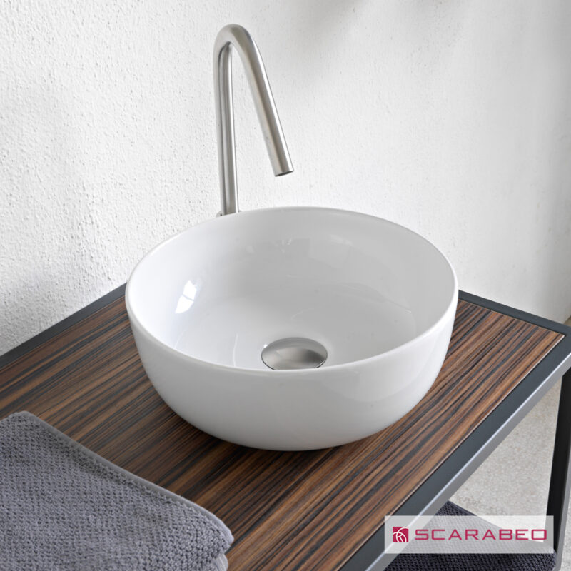 Νιπτήρας Glam Φ33 White glossy - Scarabeo