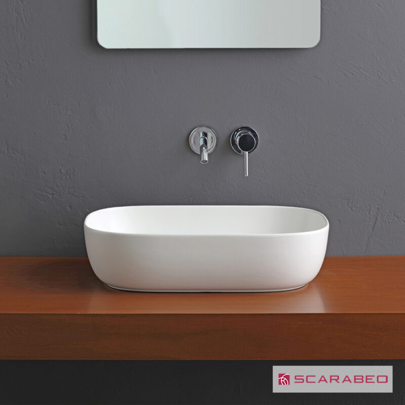 Νιπτήρας Glam 56x39 White matt - Scarabeo