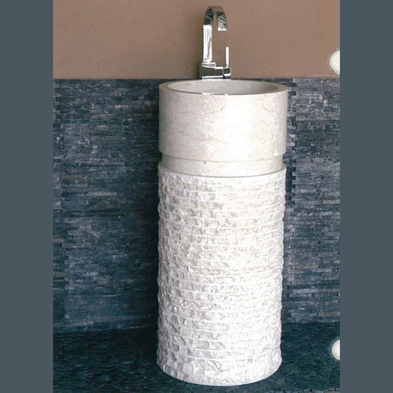 Νιπτήρας επιδαπέδιος πέτρα Beige Tube Φ40x90 - Bati