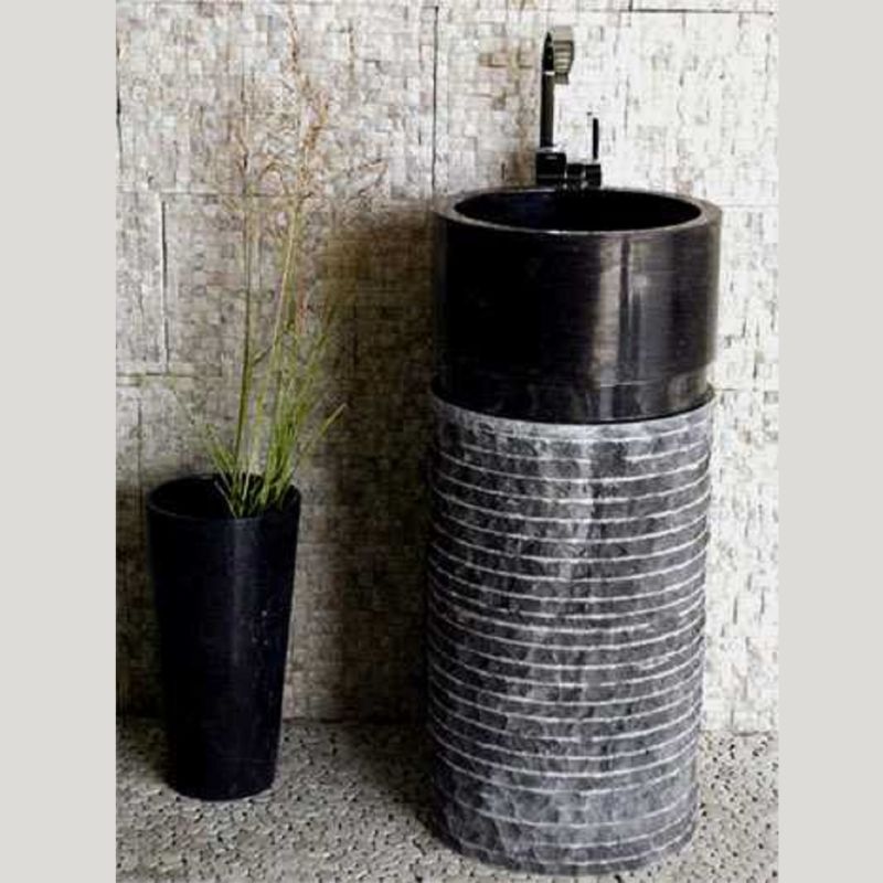 Νιπτήρας επιδαπέδιος πέτρα Grey Tube Φ40x90 - Bati